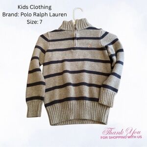 Ralph Lauren Men's Gray and Black Zip-Up Sweater